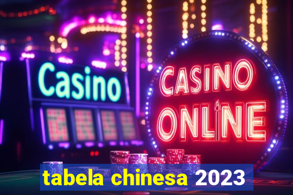 tabela chinesa 2023